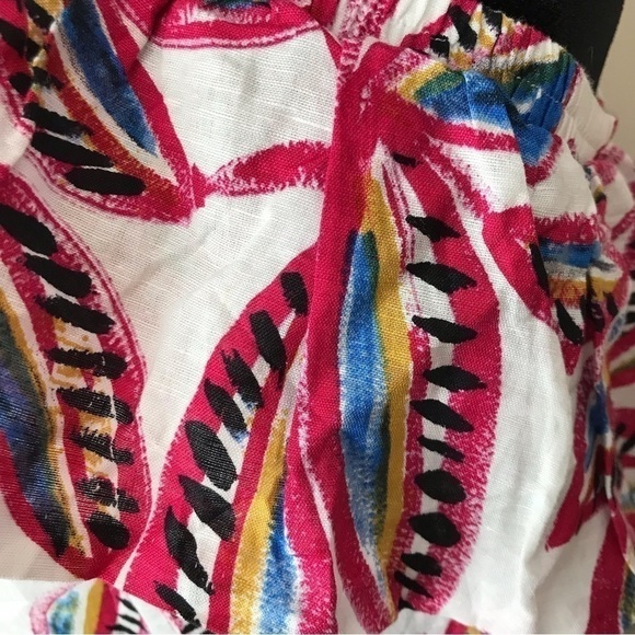 J.CREW linen blend summer dress with ruffle. Single shoulder off shoulder.Floral - Picture 3 of 10